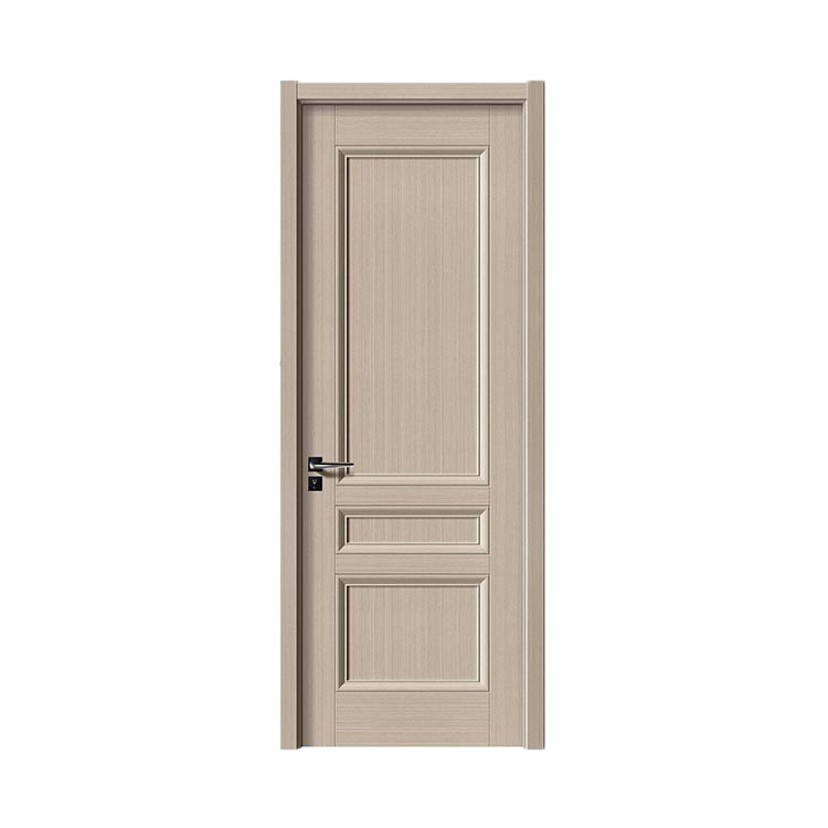 Modern Simple design Pvc finished veneer Melamine board with tempered glass Interior swing wooden door or sliding door
