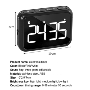 Grande schermo LCD digitale da cucina Timer per la cottura doccia studio cronometro LED contro allarme ricordare manuale strumenti elettronici Timer - Product Image 5