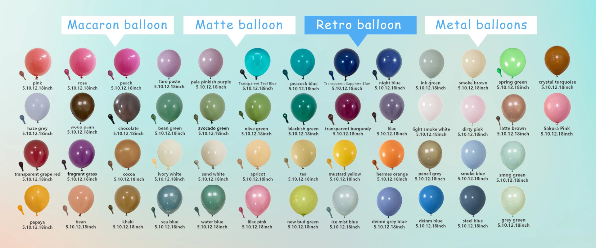 Retro balloons
