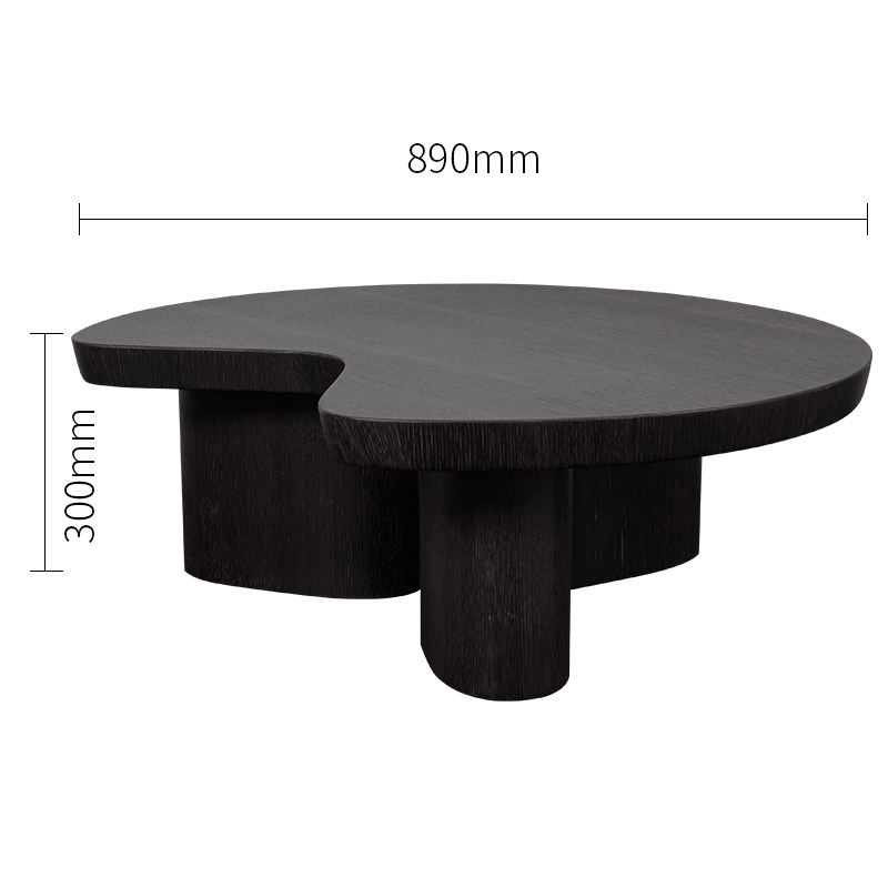 D surface en bois noir
