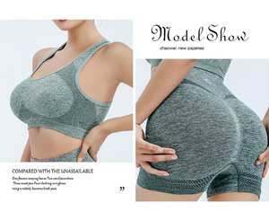 Liền Mạch Mông Nâng Gân Activewear Phòng Tập Thể Dục Hàng Ngày Mặc Bền Hợp Thời Trang Yoga Đặt Đàn Hồi Đào Tạo Bền Khâu Yoga Đặt - Product Image 5