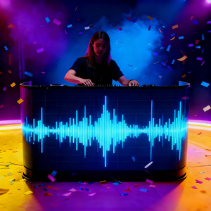 شاشة LED منحنية مرنة بحجم مخصص، منصة خطابة، طاولة استقبال بشاشة LED لمهرجانات الموسيقى والحانات الليلية - Product Image 1