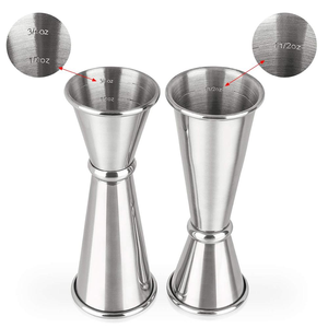 Wholesale Stainless Steel Mixing <strong>Jigger</strong> for Cocktail bar <strong>Use</strong> for Mixing Drink 30/60ml 1/2oz - Product Image 1