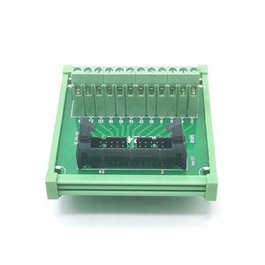 <span class=keywords><strong>IDC</strong></span> 24 Pin IDC24P Masculino <span class=keywords><strong>Terminal</strong></span> Bloco Breakout Board 24 P PLC Relé Terminais Adaptador Conector Para C45 Trilho Din w/Base Titular