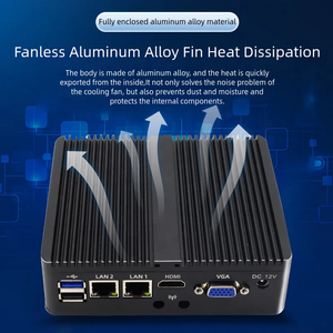 VINCANWO-Mini PC industrial sin ventilador, conjunto de chips Intel de condición nueva y usada, ventilador de mini ordenador con mini PC, 2 unidades - Product Image 3