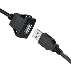 Conector hembra USB tipo A 2,0 de montaje en Panel a presión con conexión USB A 2,0 - Product Image 1