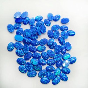 ขายส่งสังเคราะห์ Lab สร้างโอปอล OP27 <span class=keywords><strong>Cabochon</strong></span> โอปอลหินหลวมโอปอลอัญมณีราคา Blue ความร้อน 5A ตัวอักษรอัญมณีคนดัง