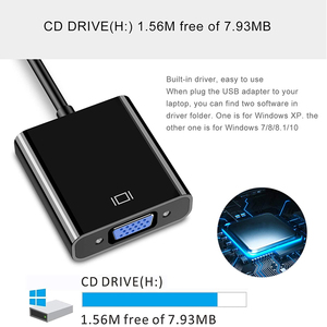 Multi Display Video Converter <strong>USB</strong> 3.0 to <strong>VGA</strong> Adapter for PC Laptop Monitor Projector HDTV - Product Image 5