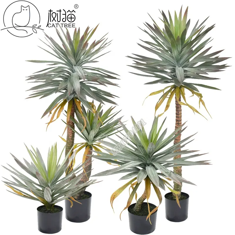 Fábrica venda alta qualidade falso agave bonsai árvore artificial dracaena planta para a decoração home