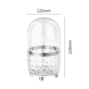 Banyo Vanity masaüstü için makyaj fırçası tutucu <span class=keywords><strong>360</strong></span> ° dönen makyaj organizatör 6-Compartment makyaj fırçası es kapaklı bardak