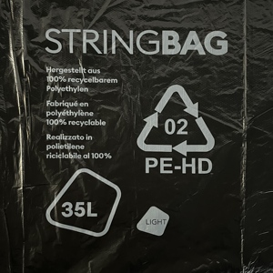 耐用定制大35升可回收垃圾垃圾袋卷白色印花