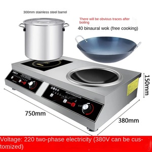 Multifunzionale commerciale nazionale cina prezzo doppio 2 bruciatore Wok 3000w 3500w 5kw elettrico commerciale fornello a induzione - Product Image 4