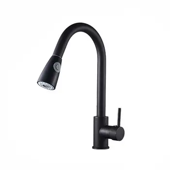 J24W OEM Long Neck Pull Out Spout Mixer Faucet Kitchen Sink Water Saver Tap