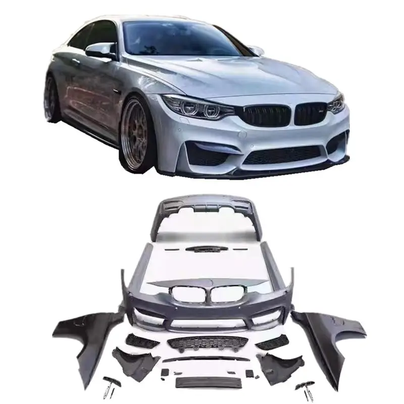 Kit de carrosserie automobile pare-chocs avant arrière Assy pour BMW série 3 F30 F35 2013-2018 mise à niveau M3 M4 Style pièces de carrosserie avec jupes latérales
