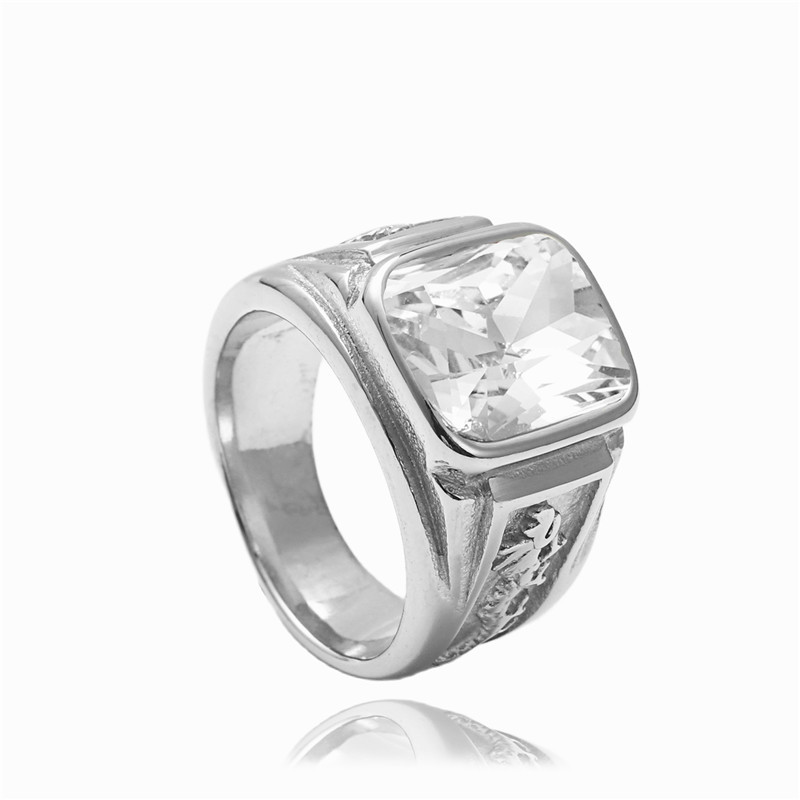 Vintage Silver White Stone (US)