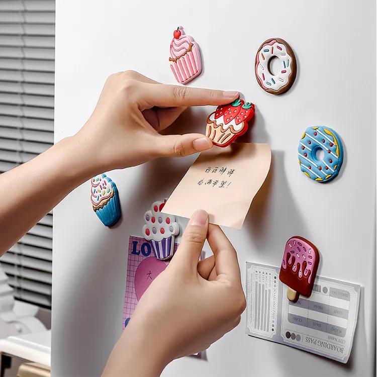 Персонализированные 3D магниты для торта на заказ, для холодильника, сувенира, мультяшное украшение, магнит на холодильник из ПВХ, купить онлайн