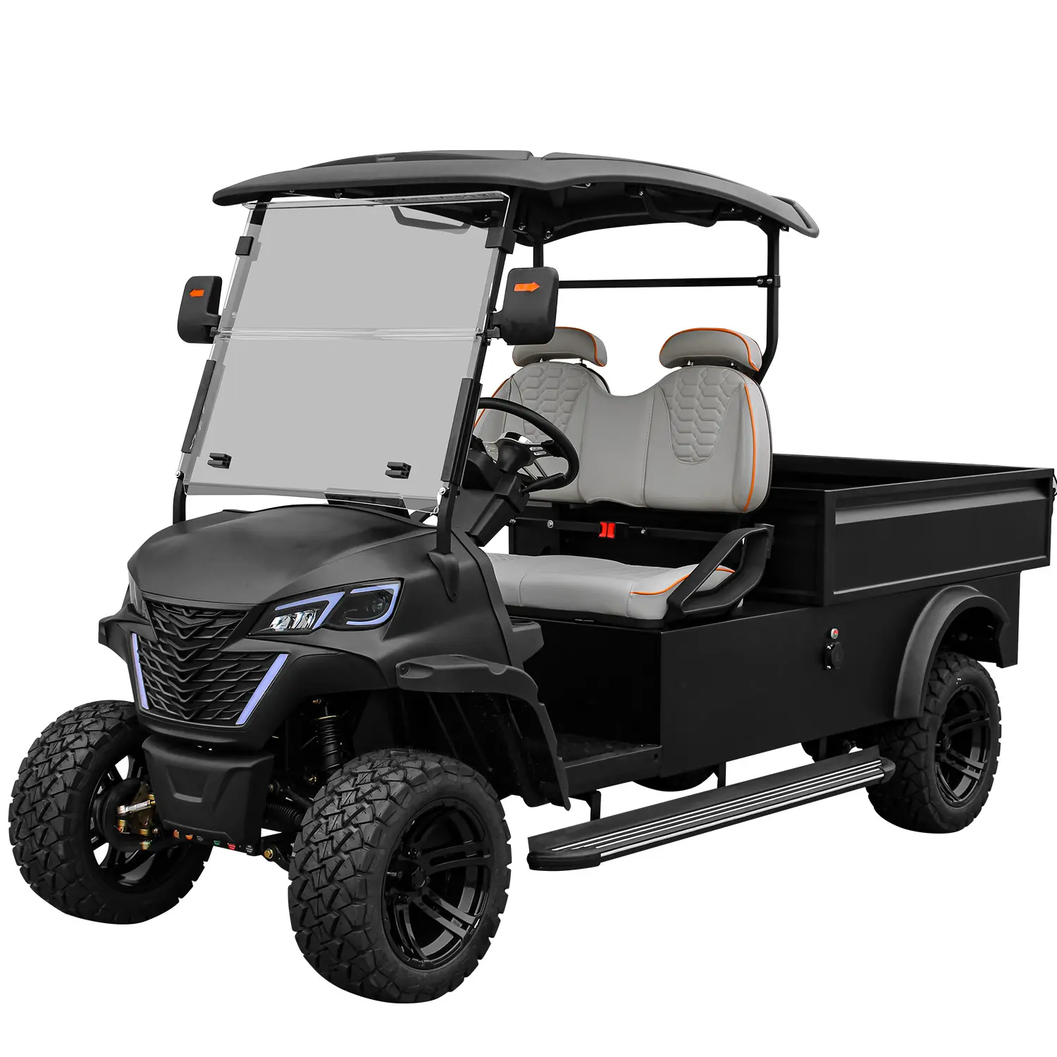 Multifunctionele Golfwagen 2-zits Jachtbuggy Golfkar Elektrische Vrachtauto