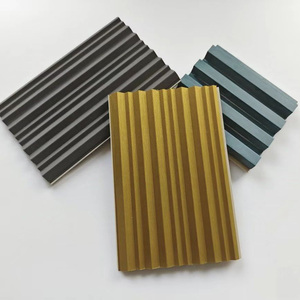 互锁哑光WPC网格墙板竹木装饰塑料覆层，用于办公室内外墙装饰 - Product Image 1
