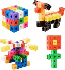 100 adet bağlama küpleri seti sayma, sıralama, kök, bağlantı matematik eğitici oyuncak okul öncesi için - Product Image 2