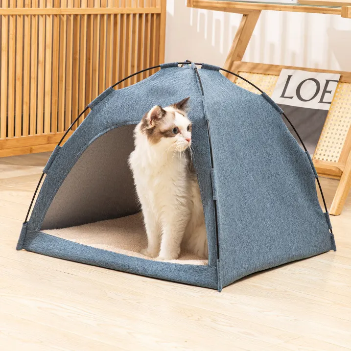 Atacado Elegante Tendência Ao Ar Livre Portátil Pet Cama Casa Dobrável Camping Tenda Indoor Cat