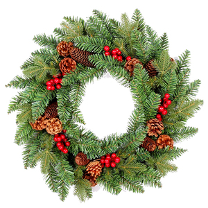 Giáng sinh trang trí nhân tạo vòng hoa hoa cửa Trước Vòng hoa với nón thông Đồ trang trí Giáng sinh bóng - Product Image 3