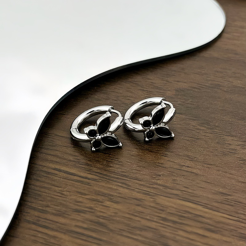 E071-Boucle d'oreille 5 cerceaux en argent (1 pièce)