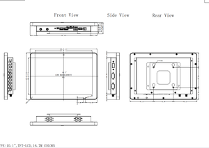 10,1 pulgadas 1280x800 Resolución IPS Interfaz VGA del monitor táctil LCD con panel táctil capacitivo - Product Image 5