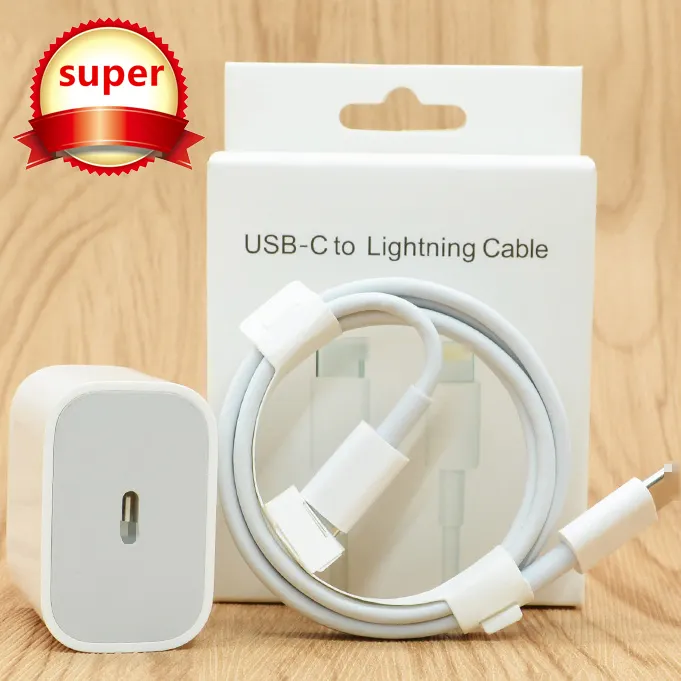 Mfi Certified Type C To Lighting Data Cable 20W PD Cable And Usb Wall Charger Fast Charging For Iphone 13 For Ipad 1m 1.5m 2m