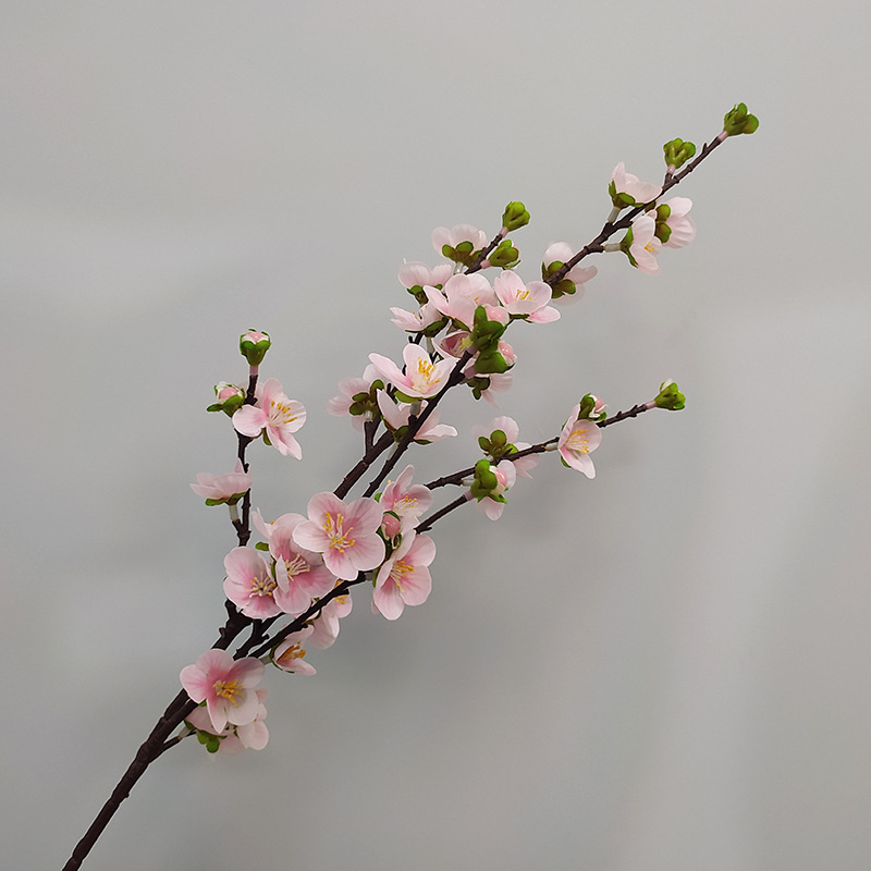 Film-printed peach blossoms, light pink, H81cm
