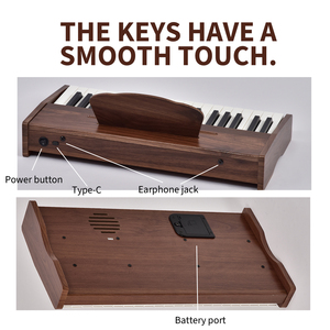 Keird Gỗ Đồ Chơi <span class=keywords><strong>Mini</strong></span> Đàn Piano 37 Phím Bằng Gỗ Bàn Phím Điện Tử Trẻ Em Đầu Giáo Dục Nhạc Cụ Bàn Phím Cho Trẻ Em - Product Image 5