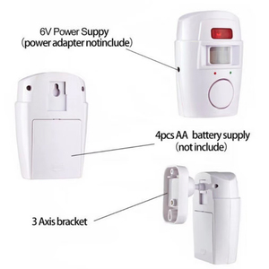 Sistema DE SEGURIDAD inalámbrico para el hogar con sirena 105DB, alerta PIR, Sensor infrarrojo, de movimiento Detector antirrobo, alarma, control remoto ABS - Product Image 4