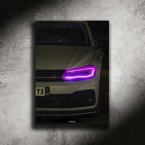 Hiçbir Minimum sipariş gerekli yüksek kaliteli tasarım araba posteri Neon ışıkları ile <span class=keywords><strong>LED</strong></span> ev Boy hediye doğum günü partisi dekor için uygun