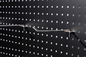 Колышек доска полки нержавеющая сталь крючок металлический дисплей стойки, колышек доска инструменты стеллаж для выставки товаров магазина крючки Pegboard металла - Product Image 5