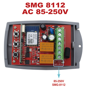 SMG-8112 phổ tuya wifi thông minh chuyển đổi cửa nhà để xe điều khiển từ xa Receiver 433Mhz lăn mã tiếp sức 85-250V 2CH điều khiển - Product Image 6
