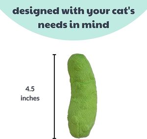 Juguete para gato | Juguete para gato relleno de hierba gatera fuerte | Juguete para gatito de peluche suave con hierba gatera y arrugada | (pepinillo) - Product Image 2