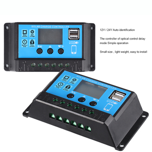 Controlador de carga solar Fangpusun 10A 15A 20A 30A Pwm para sistema de Banco de batería solar 12V 24V - Product Image 5