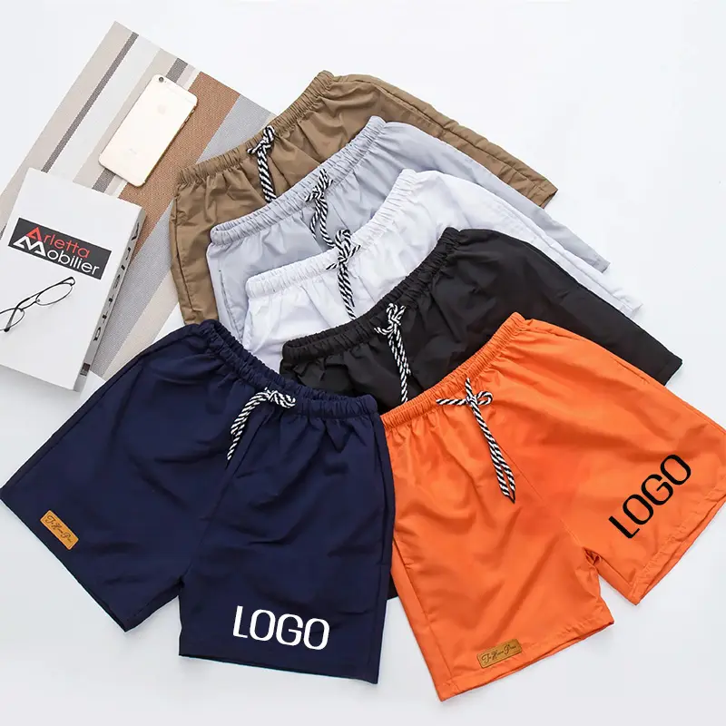 Oem Fabricante Personalizado Esporte Poliéster Sweat Calças Homens Correndo Ginásio Mens Shorts Casual Plain Customized Logo Shorts