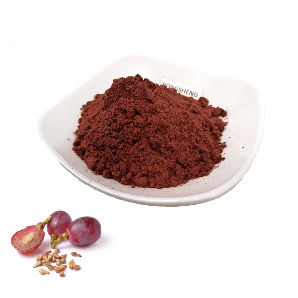 Polvere di estratto di semi d'uva biologica di frutta rossa di prezzo scontato all'ingrosso di alta qualità