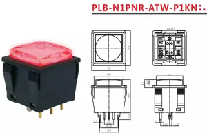 PLB momentaneo e alternanza PCB & Wire Mount illuminato interruttore a pulsante (per sistema di controllo Audio Video) - Product Image 2