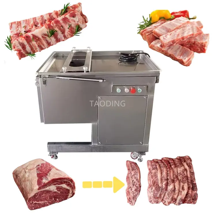 Công nghiệp xương sườn thịt lợn Cube cắt máy cắt tươi thịt cừu Chops Dicer dicing máy tự động thịt bò thịt Cube cắt