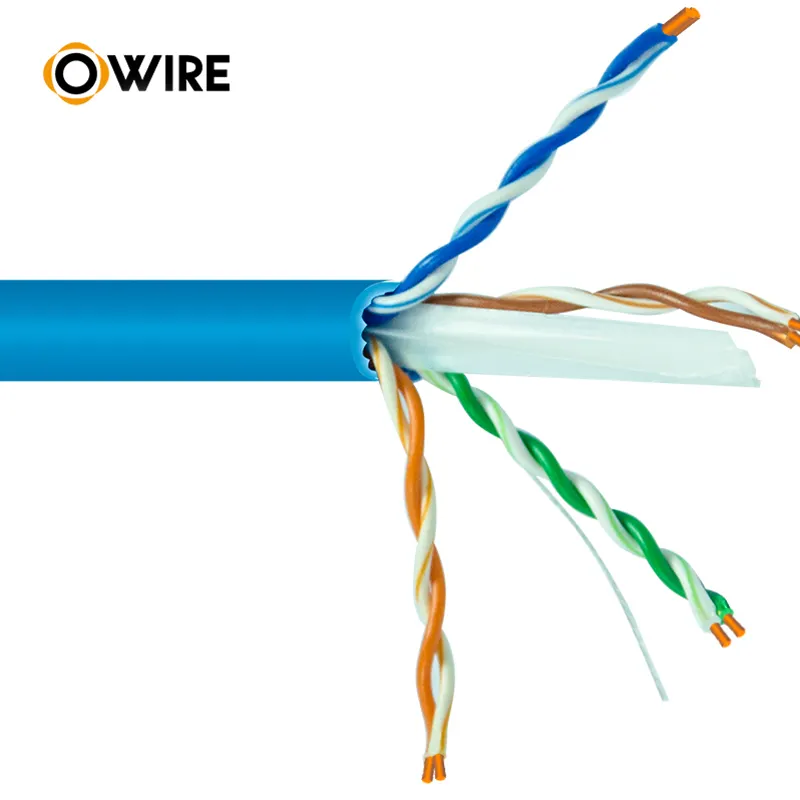 مرت اختبار 300m 4 زوج Cat6 utp 24 awg كابل شبكة مسطحة مع مقاوم للحريق