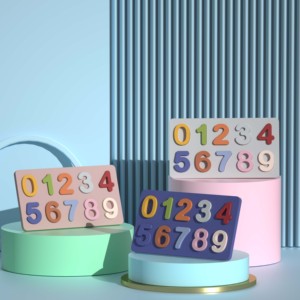 就学前の教育玩具を数える2〜4歳のインタラクティブ学習番号へのギフト食品グレードのシリコンジグソーパズル番号パズル - Product Image 6