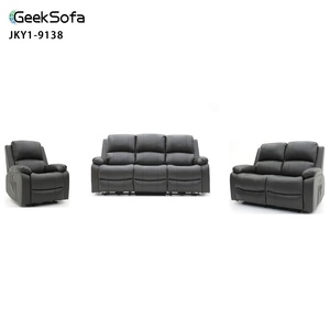Geek sofa Möbel Modernes Leder Power Electric Motion Recliner Sofa Set 3 2 1 mit Klapptisch für Wohnzimmer - Product Image 1