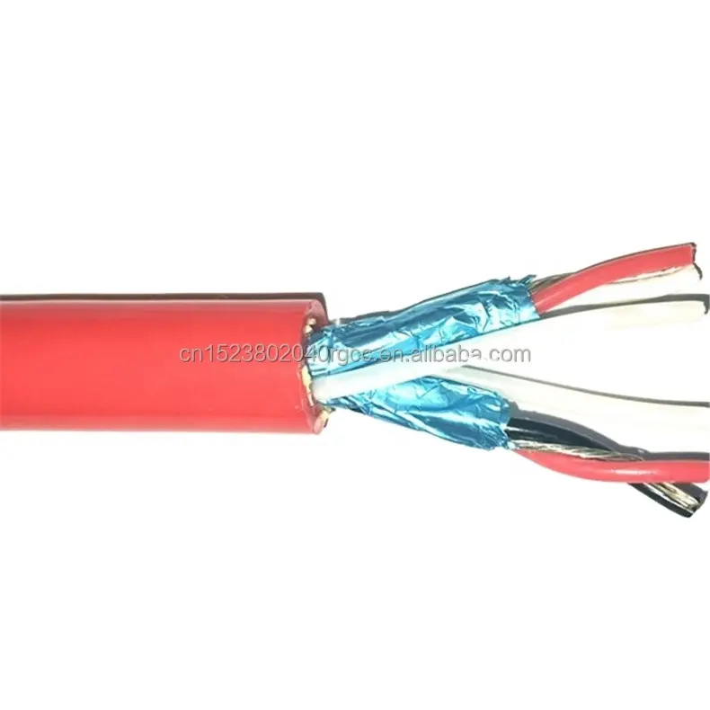 Paire torsadée à noyau TPU4 rouge câble de communication de plongée en Kevlar blindé enroulé autour du tuyau d'échappement