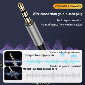 Multi-<strong>function</strong> Cable 2-in-1 Aux Car Audio Adapter Cable Type-<strong>C</strong> Compatible Android Speaker Made Copper Selling - Product Image 5