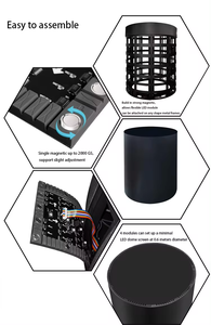 Беспроводной DMX512 светодиодный пиксельный модуль 16,7 М цветов для сценического освещения 12 В DC светодиодный матричный модуль 8x8 программируемый для электроники DIY - Product Image 4