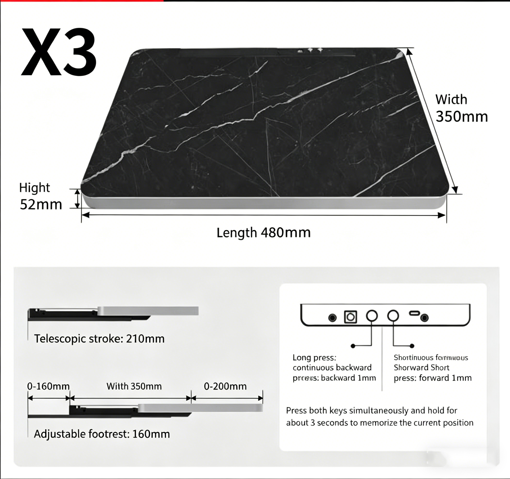 X3 ( 480x350x52mm)
