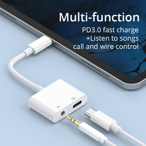 2 in1タイプC-USBC for iPad Pro 11 Huawei Mate 20 Pro Lite電話アダプター充電器3.5mmジャックイヤホンデータ同期ケーブル - Product Image 4