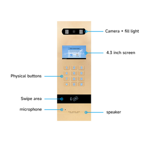 2 Way <strong>IP</strong> <strong>Intercom</strong> System for Multi-apartment Support Night Vision <strong>Intercom</strong> <strong>Camera</strong> IC/ID Card Door Phone 7 Inch Indoor - Product Image 3