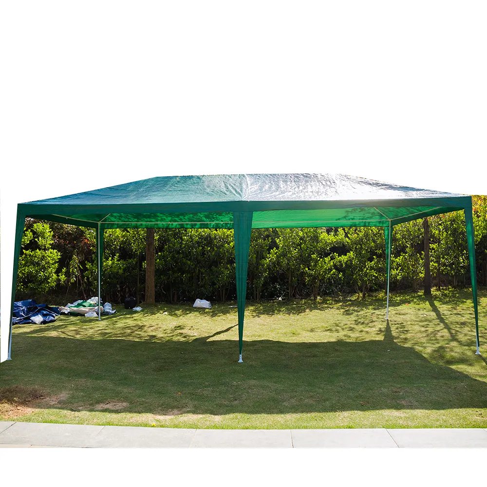 Tienda de campaña de intubación verde con marco de metal, gazebo de jardín de 10x40 10x30 10x20, venta al por mayor